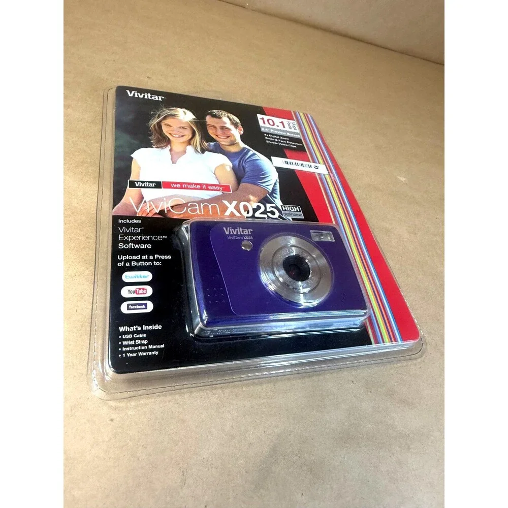 Vivitar ViviCam X025 Digital Camera – 10.1MP Purple - FACTORY SEALED